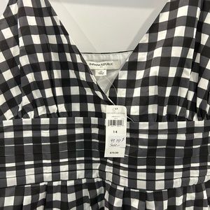 Beautiful black & white checkered dress .